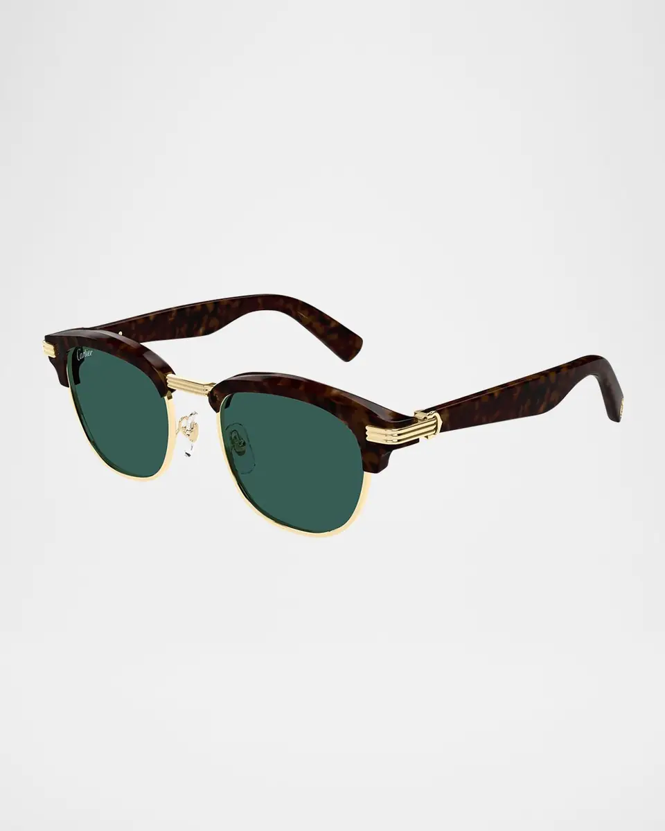Cartier Men's Round Two-Tone Sunglasses | Thumbnail 3