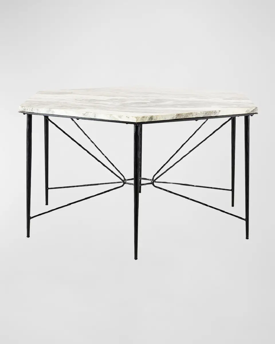 Arteriors Estrella Hexagonal Dining Table, 62.5" | Thumbnail 2