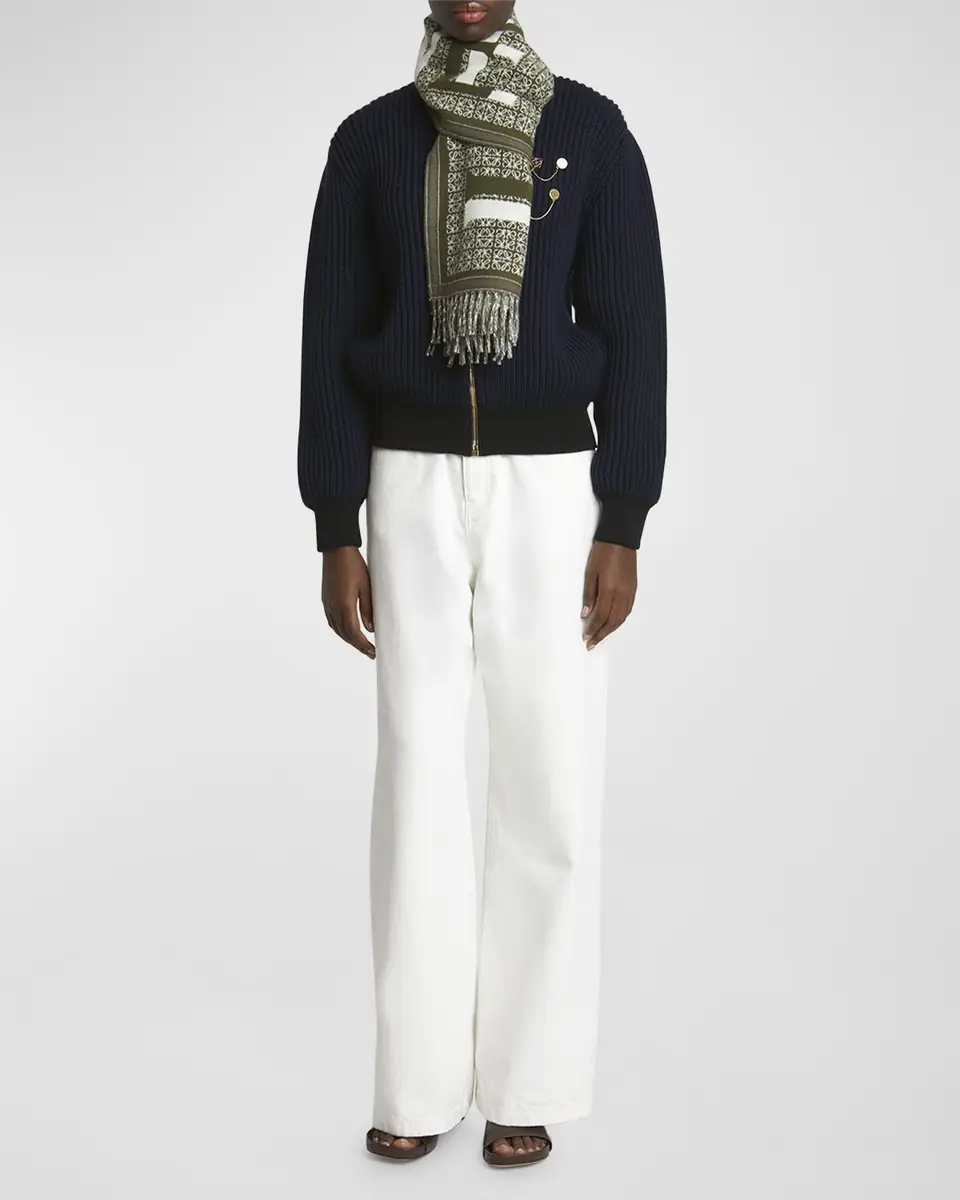 Loewe Love Anagram Wool & Cashmere Scarf | Thumbnail 3 Loewe Love Anagram Wool & Cashmere Scarf | Thumbnail 3