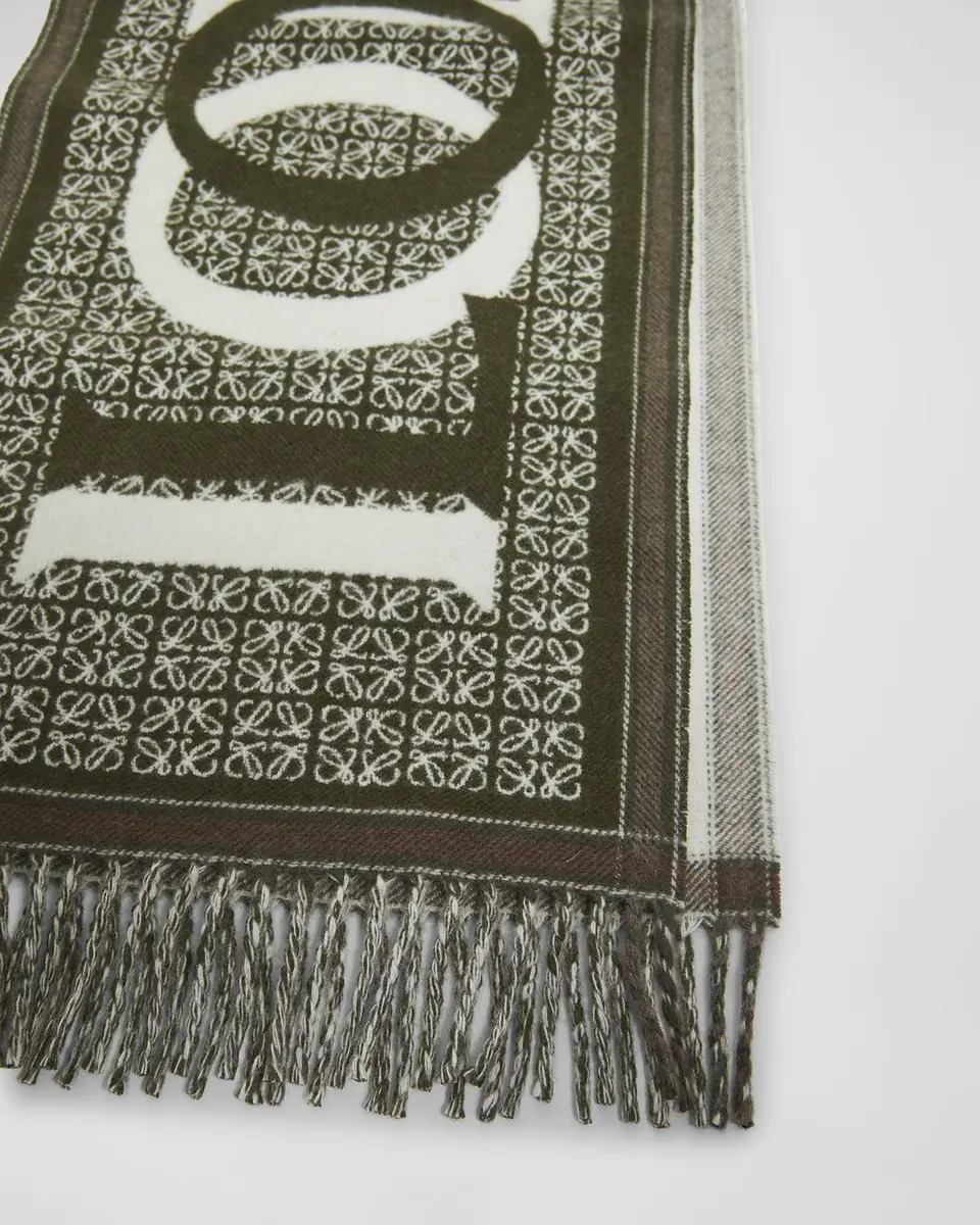 Loewe Love Anagram Wool & Cashmere Scarf | Thumbnail 4 Loewe Love Anagram Wool & Cashmere Scarf | Thumbnail 4