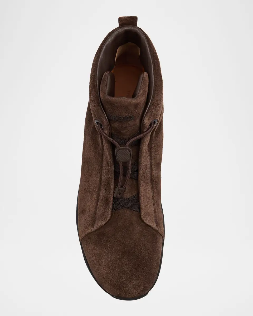 ZEGNA Men's Triple Stitch Vetta Suede Boots | Thumbnail 3 ZEGNA Men's Triple Stitch Vetta Suede Boots | Thumbnail 3