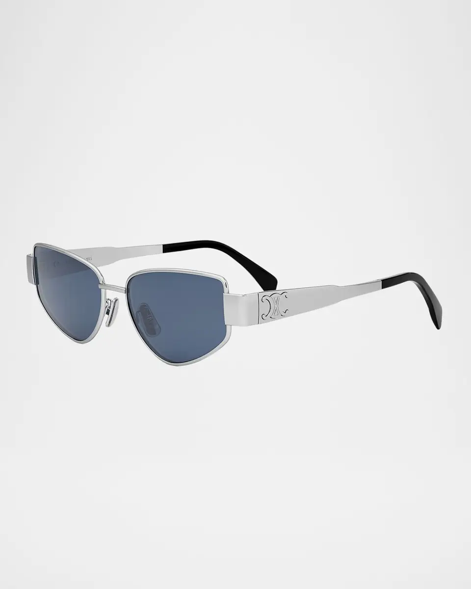 Celine Men's Triomphe Metal Cat-Eye Sunglasses | Thumbnail 2 Celine Men's Triomphe Metal Cat-Eye Sunglasses | Thumbnail 2