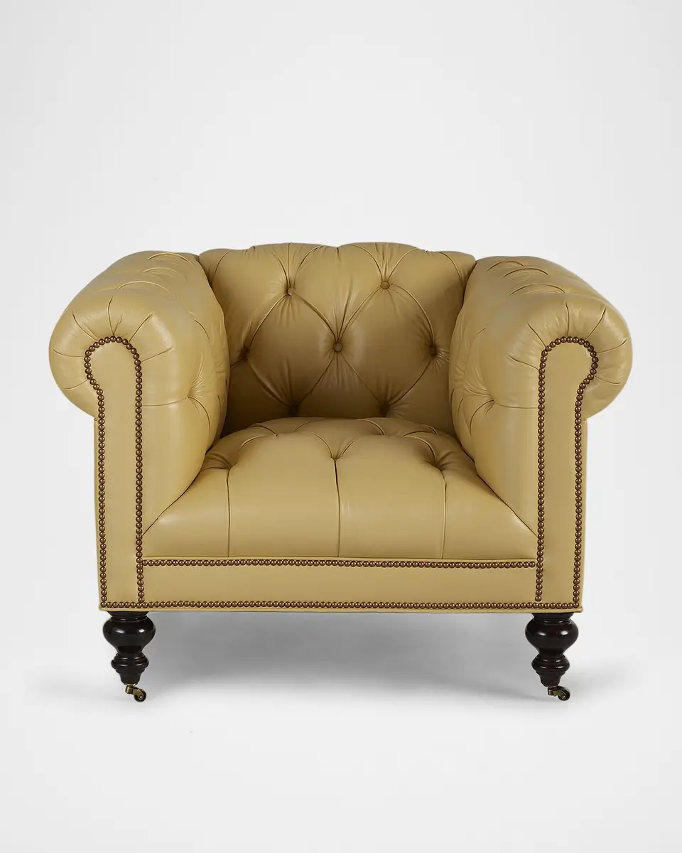 Old Hickory Tannery Lune Tufted Leather Chair | Thumbnail 2 Old Hickory Tannery Lune Tufted Leather Chair | Thumbnail 2