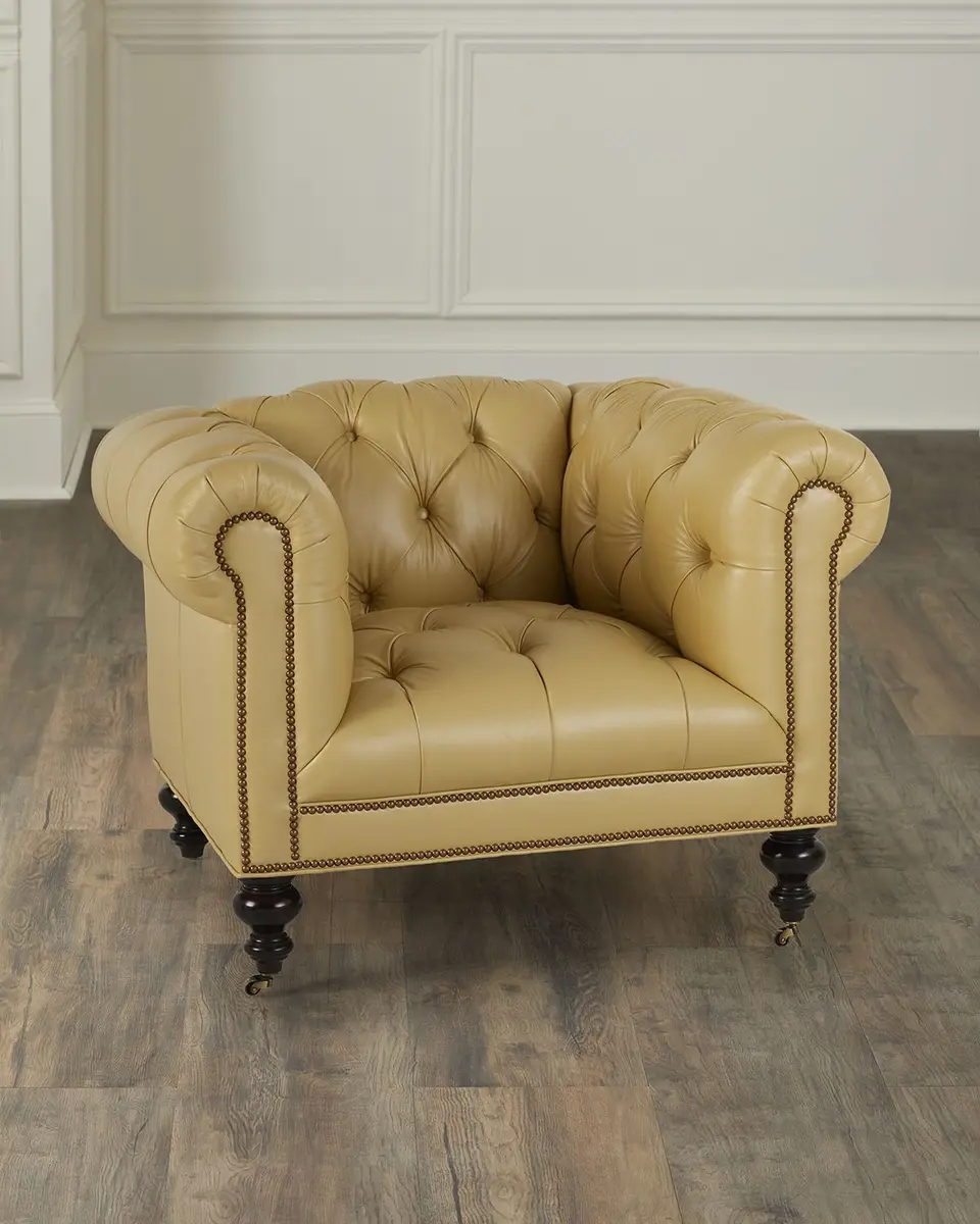 Old Hickory Tannery Lune Tufted Leather Chair | Image 1 Old Hickory Tannery Lune Tufted Leather Chair | Image 1