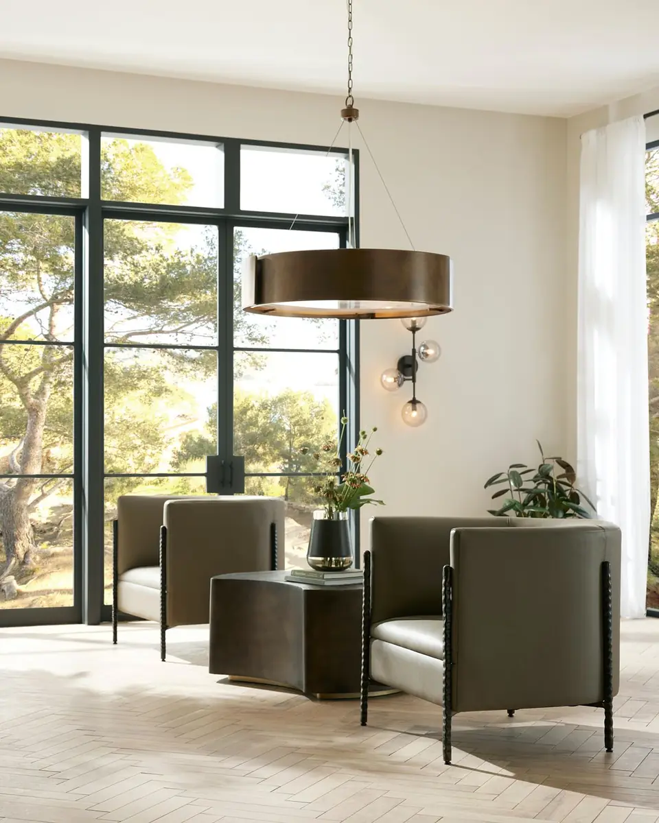 Arteriors Escondido Leather Lounge Chair | Thumbnail 2 Arteriors Escondido Leather Lounge Chair | Thumbnail 2