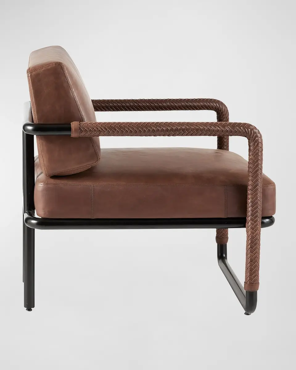 Arteriors Durham Leather Chair | Thumbnail 3 Arteriors Durham Leather Chair | Thumbnail 3