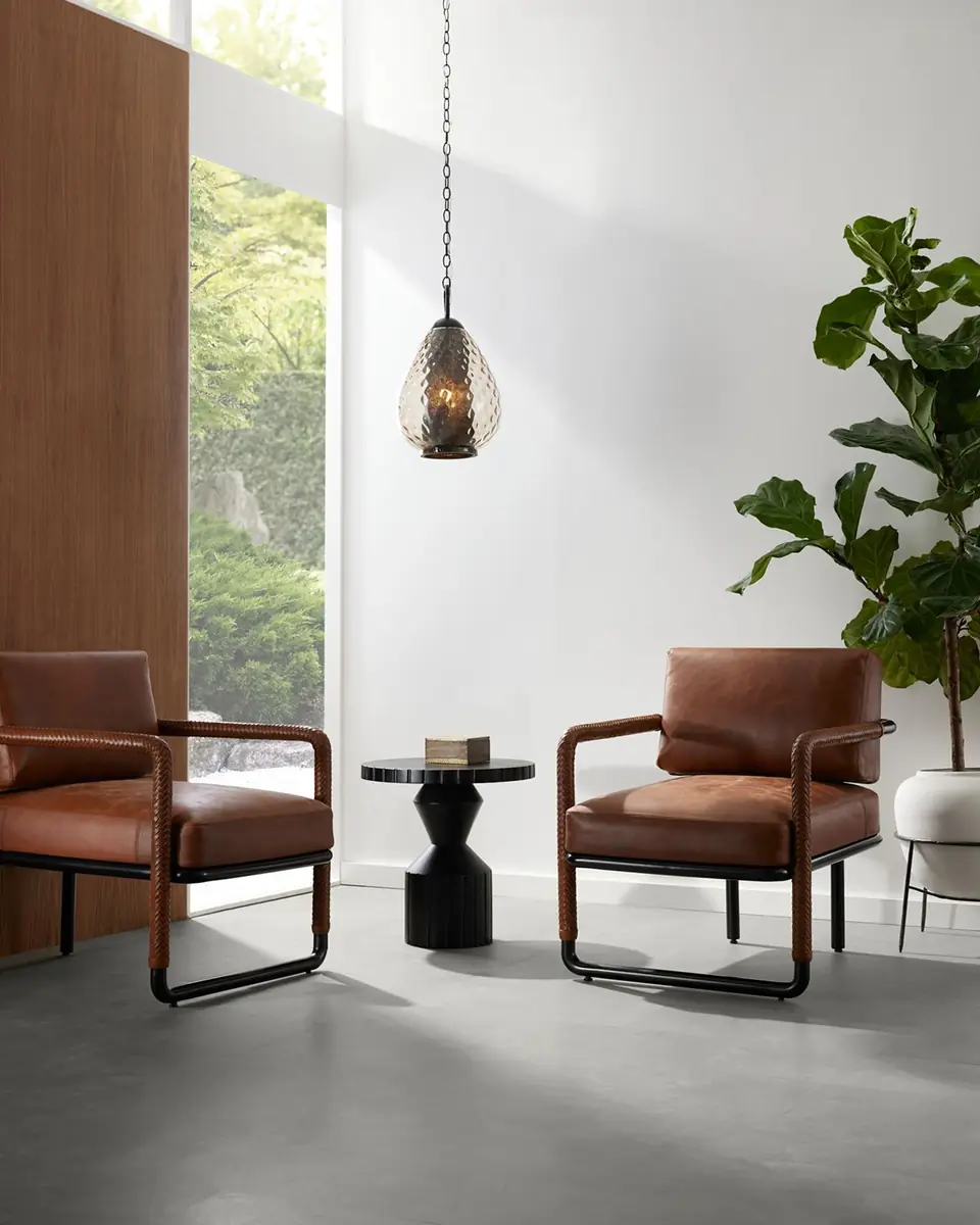 Arteriors Durham Leather Chair | Thumbnail 7 Arteriors Durham Leather Chair | Thumbnail 7