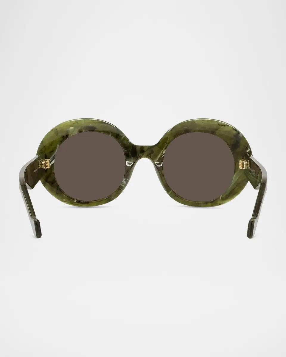 Loewe Men's Anagram Acetate and Nylon Round Sunglasses | Thumbnail 4 Loewe Men's Anagram Acetate and Nylon Round Sunglasses | Thumbnail 4