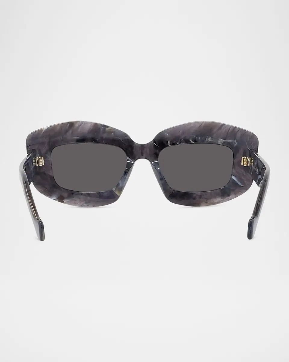 Loewe Men's Anagram Acetate and Nylon Rectangle Sunglasses | Thumbnail 4 Loewe Men's Anagram Acetate and Nylon Rectangle Sunglasses | Thumbnail 4