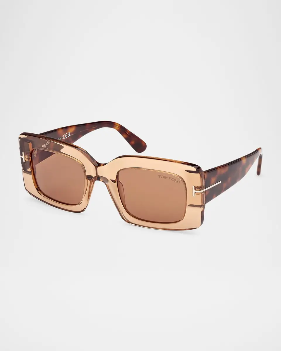 TOM FORD Brigitta Rectangle Acetate Sunglasses | Thumbnail 3 TOM FORD Brigitta Rectangle Acetate Sunglasses | Thumbnail 3