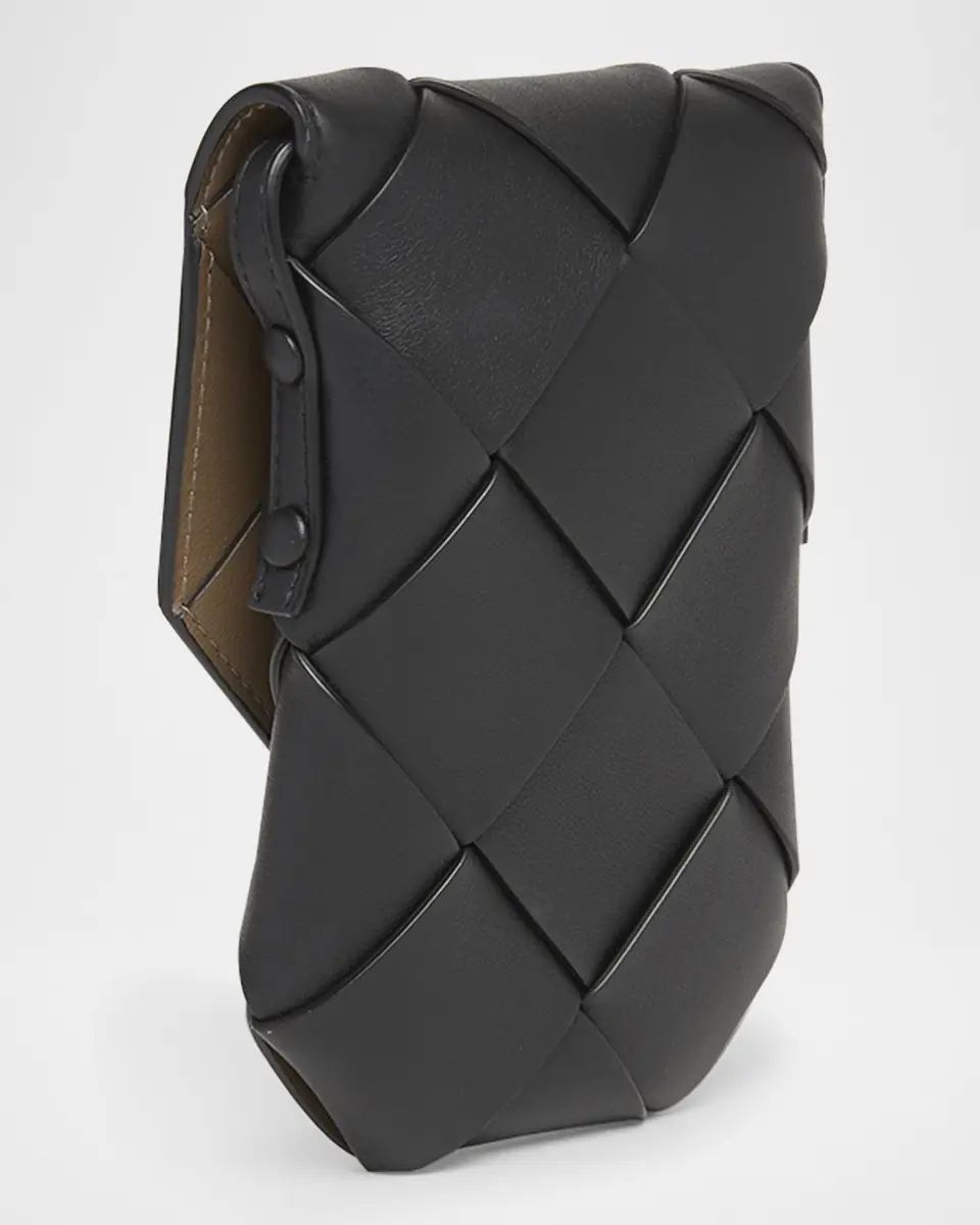 Bottega Veneta Men's Diago Vertical Leather Phone Pouch | Thumbnail 3