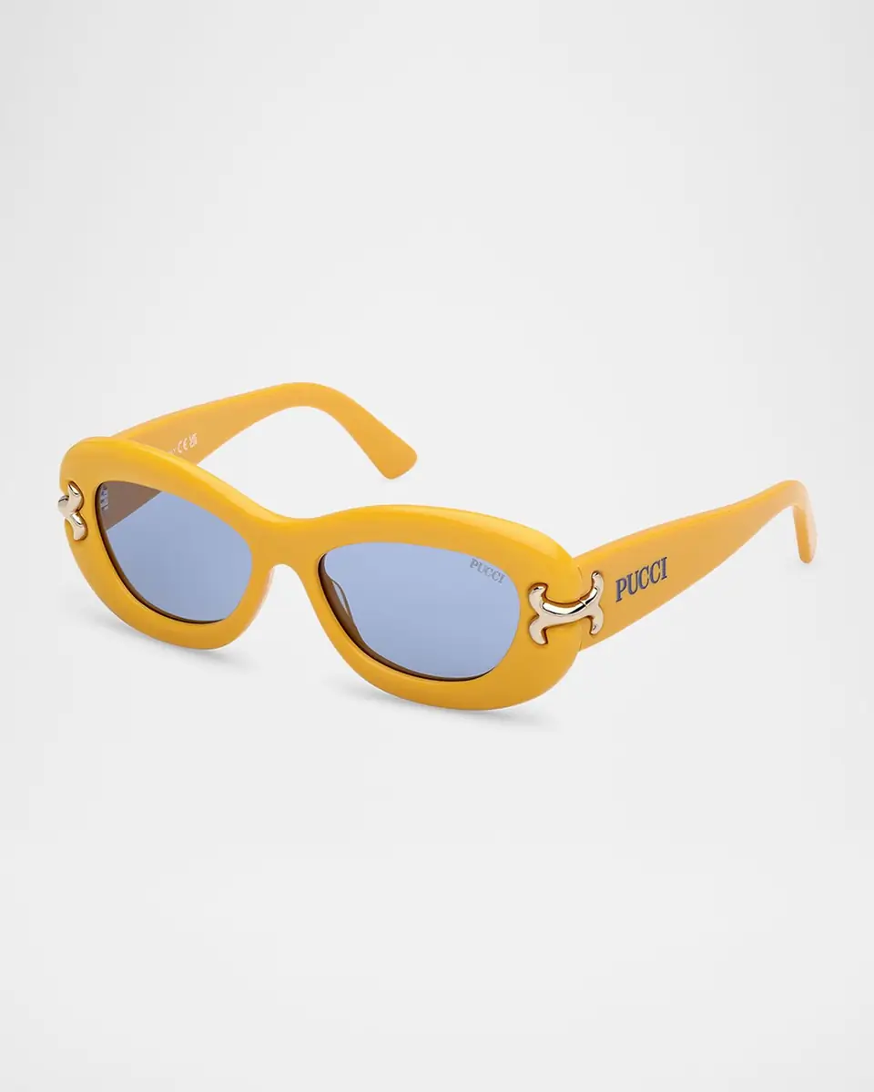 PUCCI Filigree Acetate Oval Sunglasses | Thumbnail 3 PUCCI Filigree Acetate Oval Sunglasses | Thumbnail 3