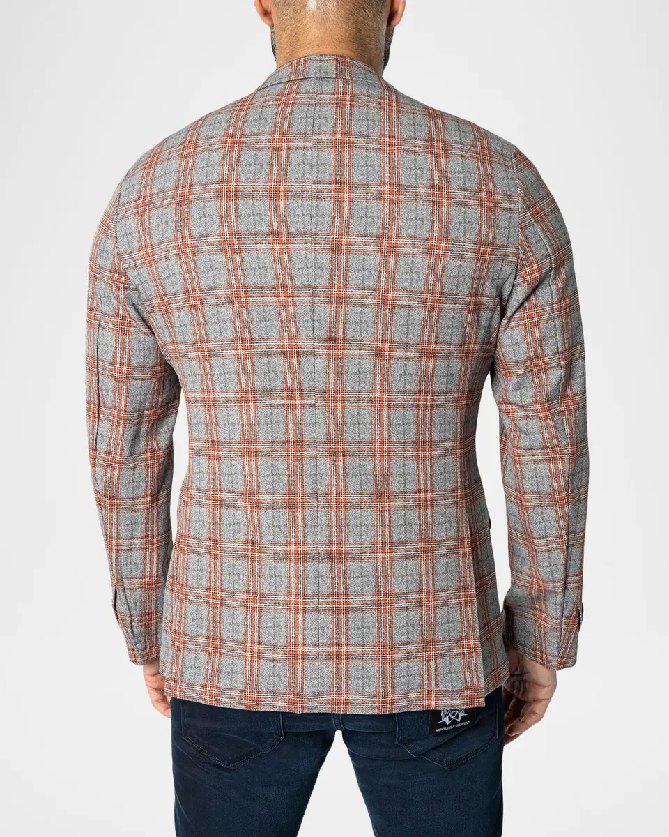 Maceoo Men's Descartes Spanish Plaid Unconstructed Blazer | Thumbnail 2 Maceoo Men's Descartes Spanish Plaid Unconstructed Blazer | Thumbnail 2