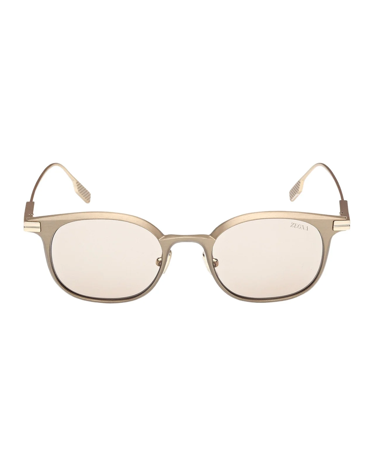Zegna Men's Round Metal Sunglasses