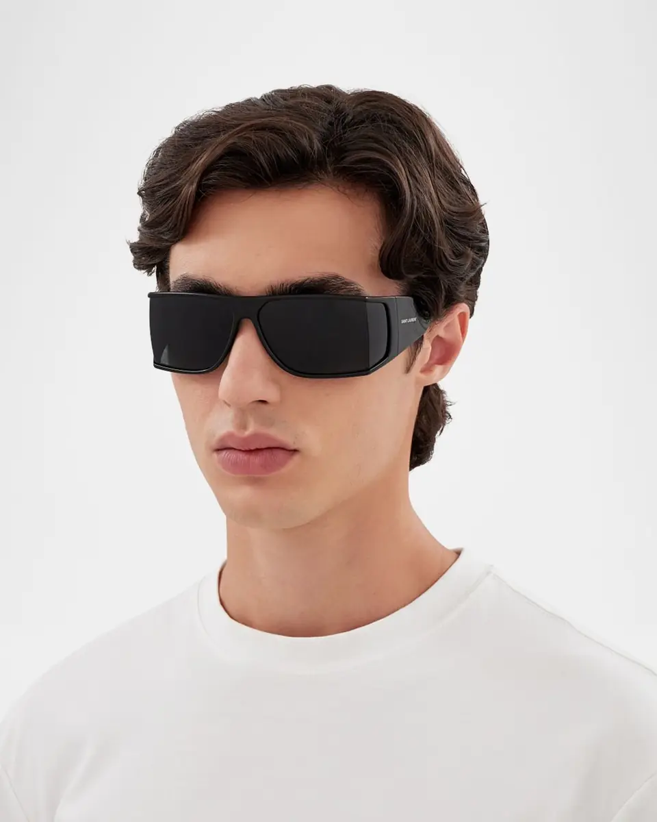 Saint Laurent Men's SL 806M Plastic Rectangle Sunglasses | Thumbnail 3