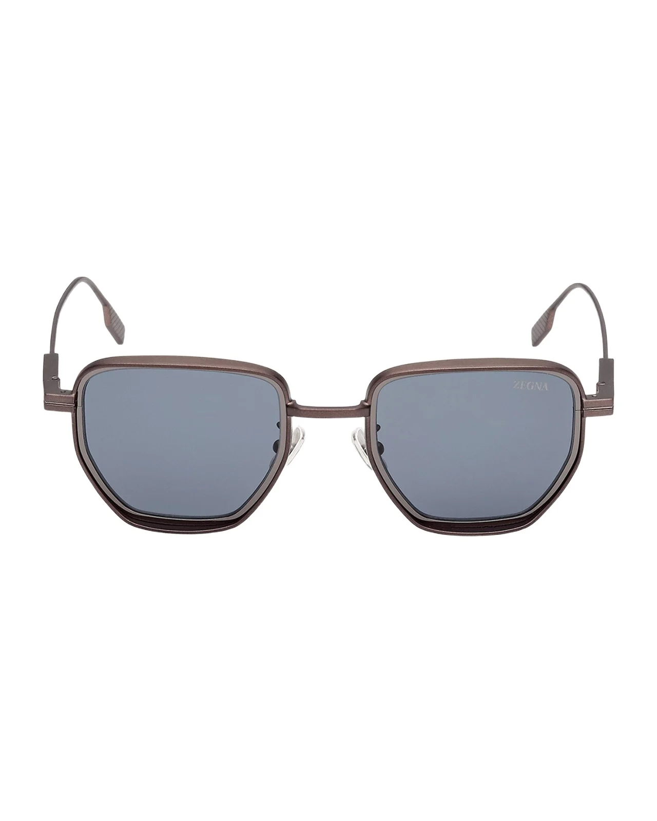 Zegna Men's Round Metal and Acetate Sunglasses