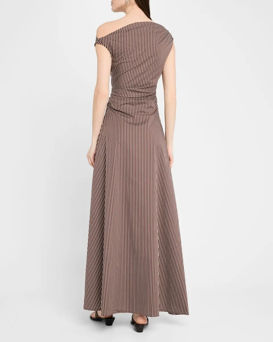 Staud Phare Striped Asymmetric Maxi Dress | Thumbnail 3