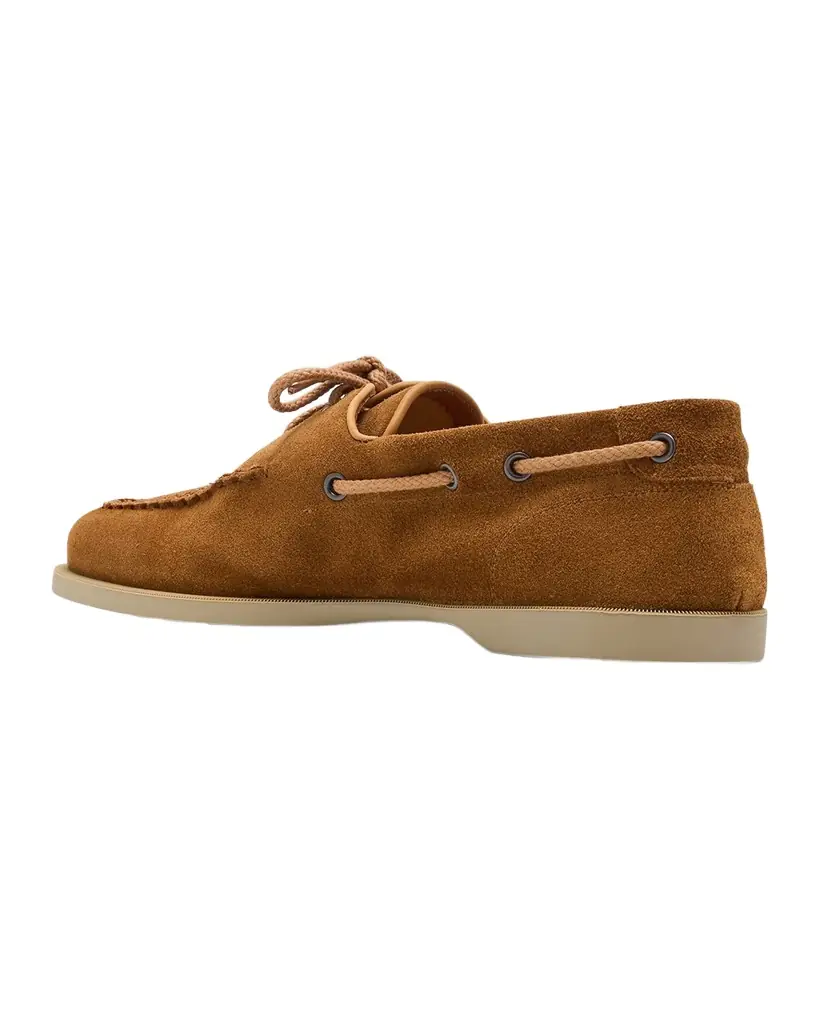 John Lobb Men's Foil Suede Boat Shoes | Image 1 John Lobb Men's Foil Suede Boat Shoes | Image 1