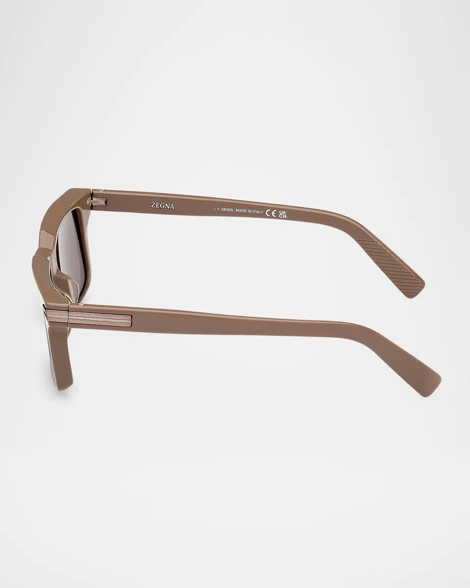 ZEGNA Men's Rectangle Acetate Sunglasses | Thumbnail 3 ZEGNA Men's Rectangle Acetate Sunglasses | Thumbnail 3