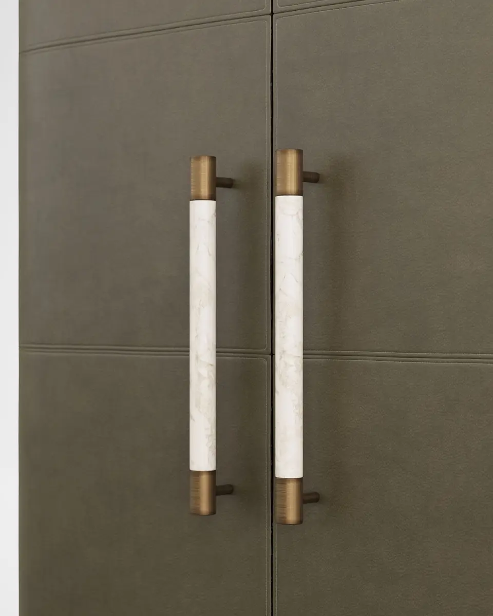Arteriors Sherbourne Tall Leather Cabinet | Thumbnail 4