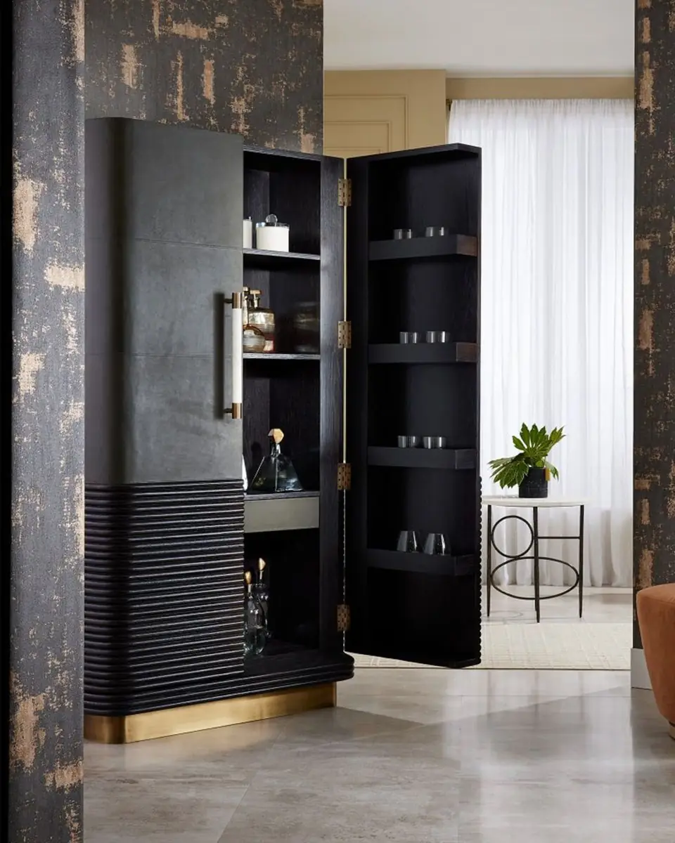 Arteriors Sherbourne Tall Leather Cabinet | Thumbnail 7