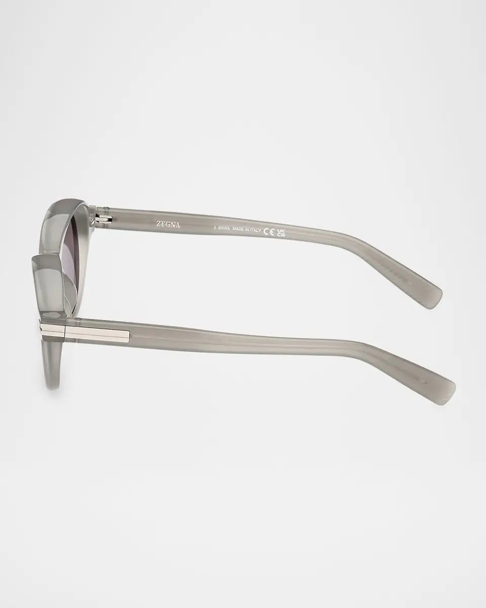 ZEGNA Men's Round Acetate Sunglasses | Thumbnail 3 ZEGNA Men's Round Acetate Sunglasses | Thumbnail 3