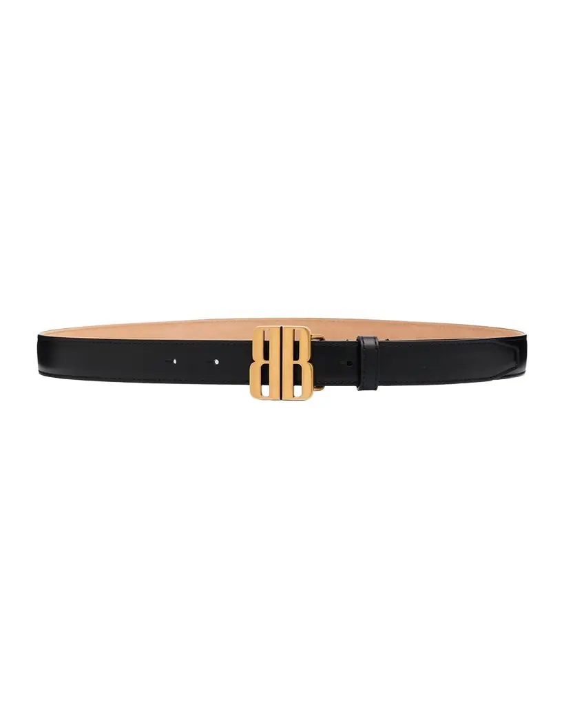 Balenciaga Nano BB Skinny Leather Belt | Image 1 Balenciaga Nano BB Skinny Leather Belt | Image 1