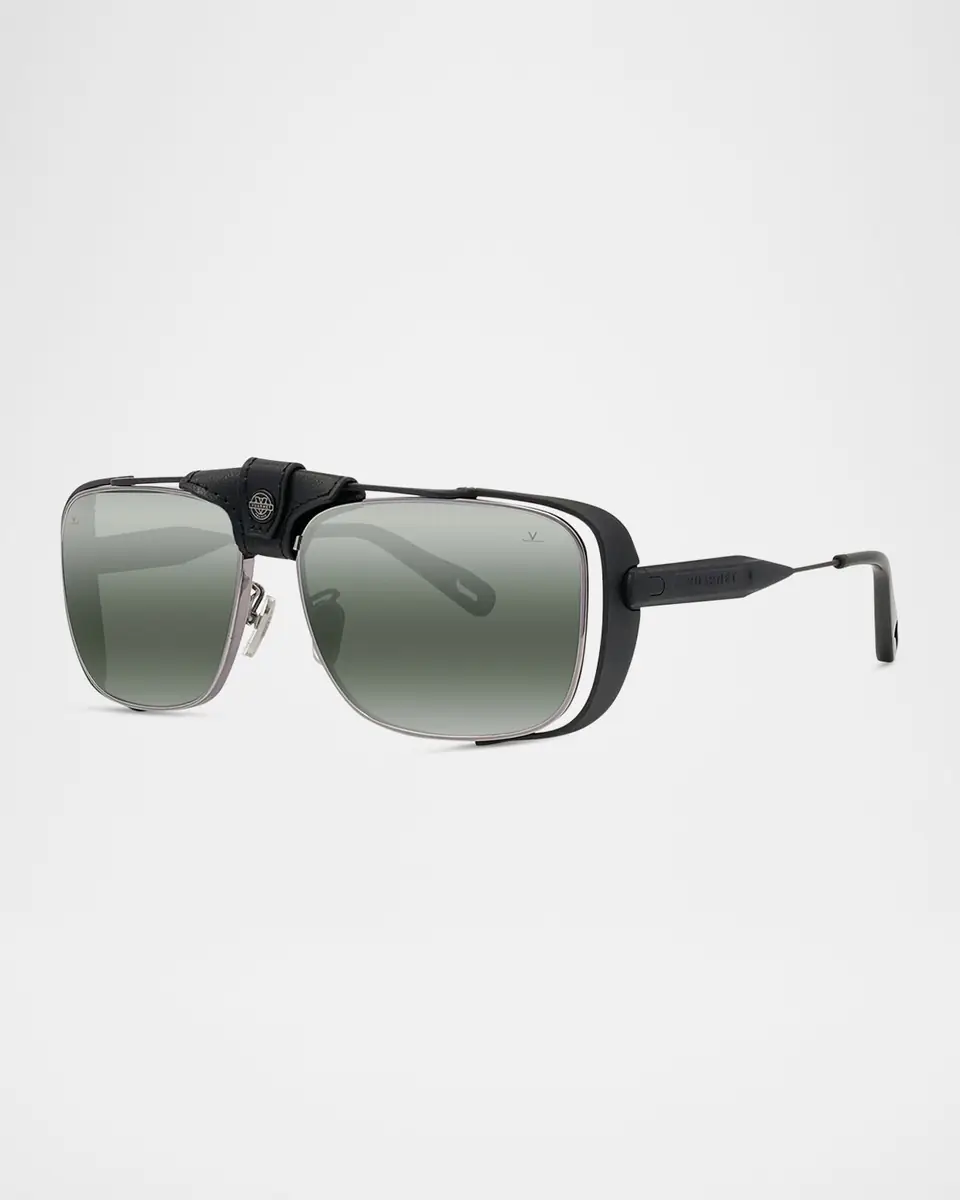 Vuarnet Men's Arctic 02 Titanium Aviator Sunglasses | Thumbnail 2