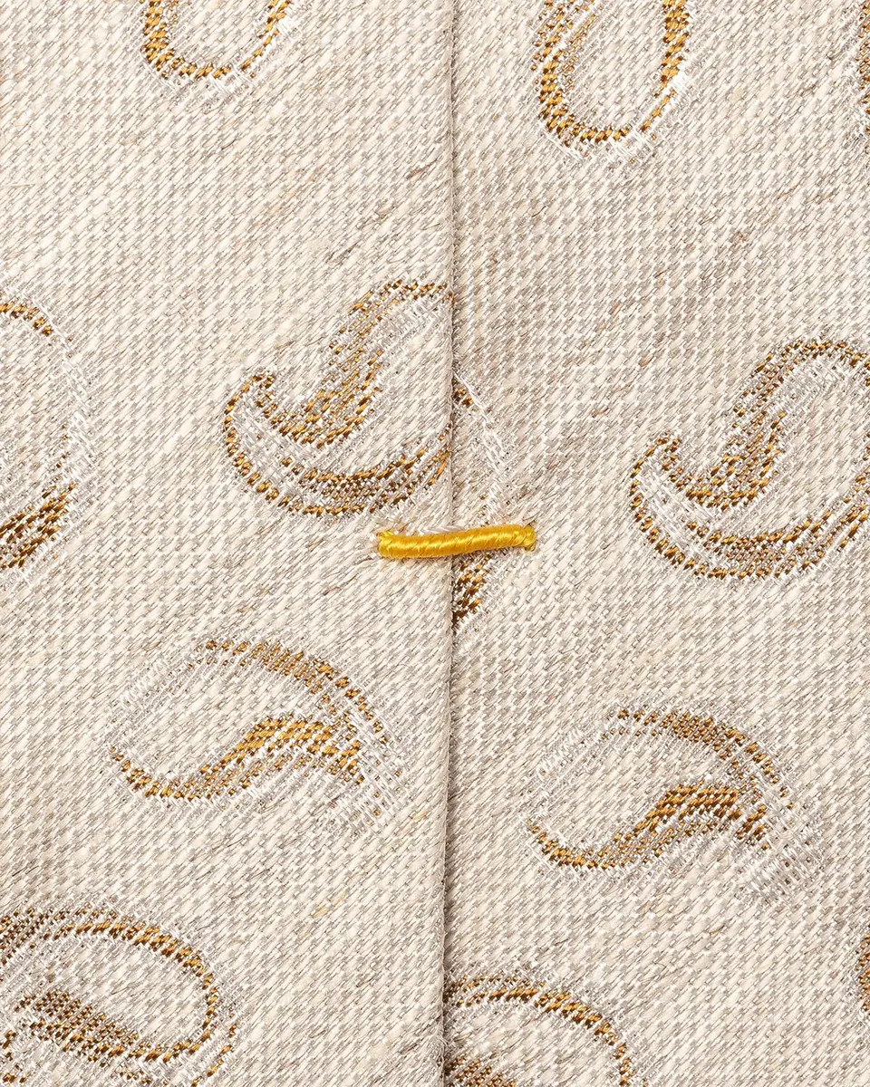 Eton Men's Paisley Silk and Linen Tie | Thumbnail 2