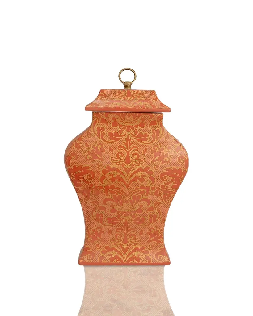 Port 68 Richmond Damask Coral Jar | Image 1 Port 68 Richmond Damask Coral Jar | Image 1