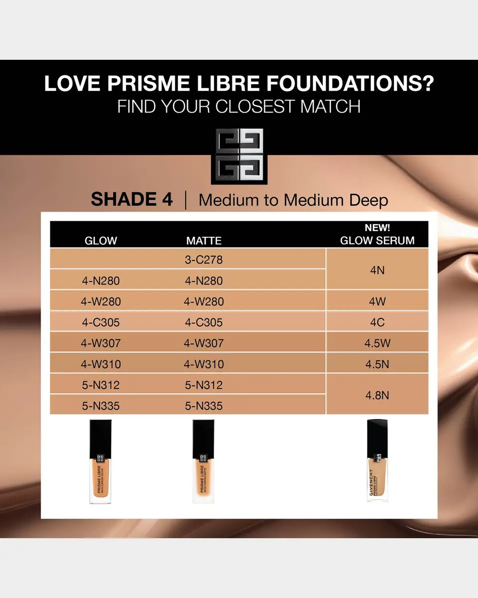 Givenchy Prisme Libre Glow Serum Blurring & Hydrating Foundation | Thumbnail 10 Givenchy Prisme Libre Glow Serum Blurring & Hydrating Foundation | Thumbnail 10