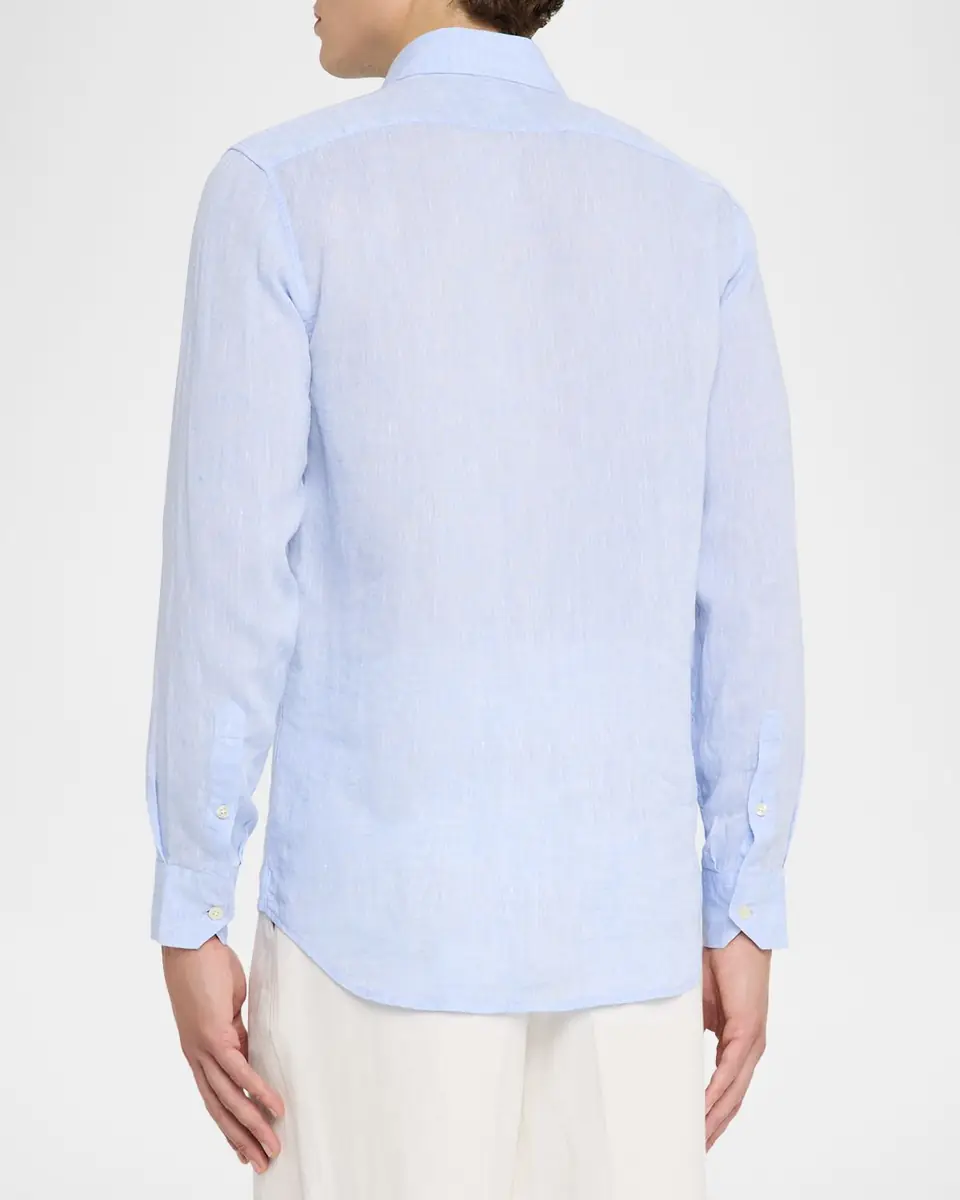 Frescobol Carioca Men's Antonio Linen Casual Button-Down Shirt | Thumbnail 3 Frescobol Carioca Men's Antonio Linen Casual Button-Down Shirt | Thumbnail 3