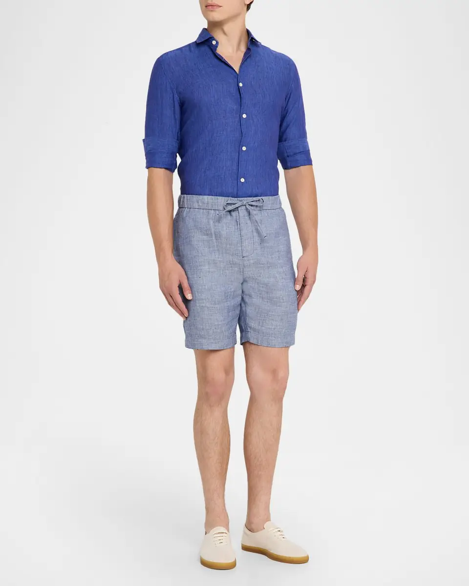 Frescobol Carioca Men's Antonio Linen Casual Button-Down Shirt | Thumbnail 2 Frescobol Carioca Men's Antonio Linen Casual Button-Down Shirt | Thumbnail 2