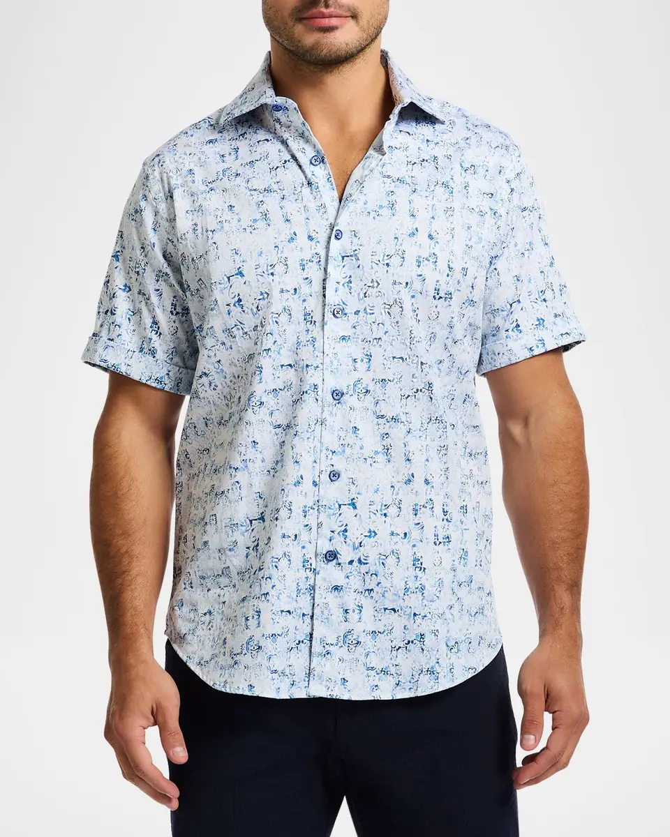 Robert Graham Men's Makemo Short-Sleeve Shirt | Thumbnail 4