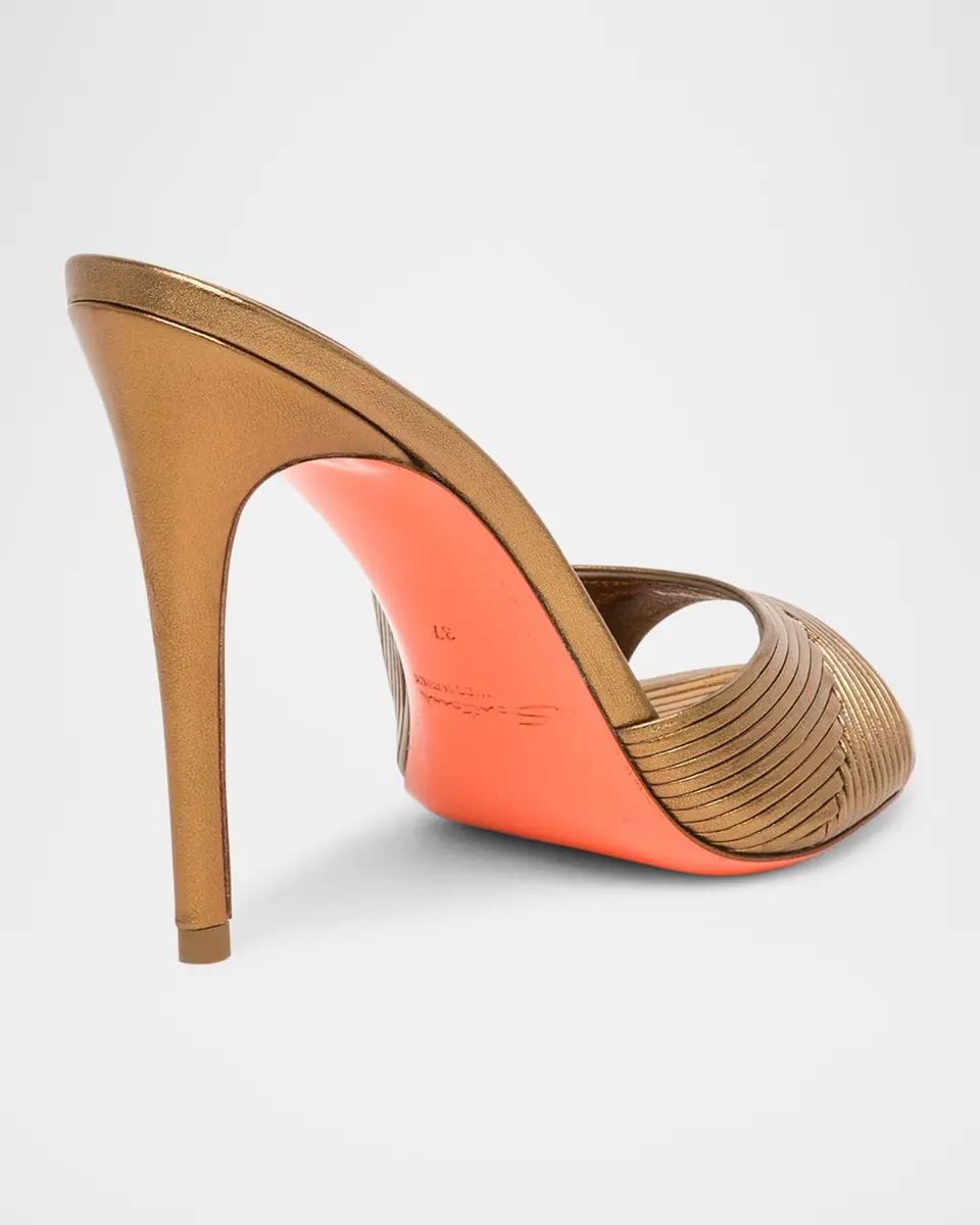 Santoni Serpentine Metallic Asymmetrical Slide Sandals | Thumbnail 2 Santoni Serpentine Metallic Asymmetrical Slide Sandals | Thumbnail 2