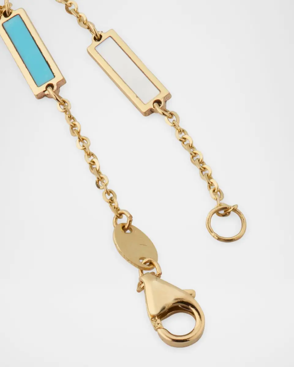 Frederic Sage 14K Yellow Gold Inlay Station Bracelet | Thumbnail 3