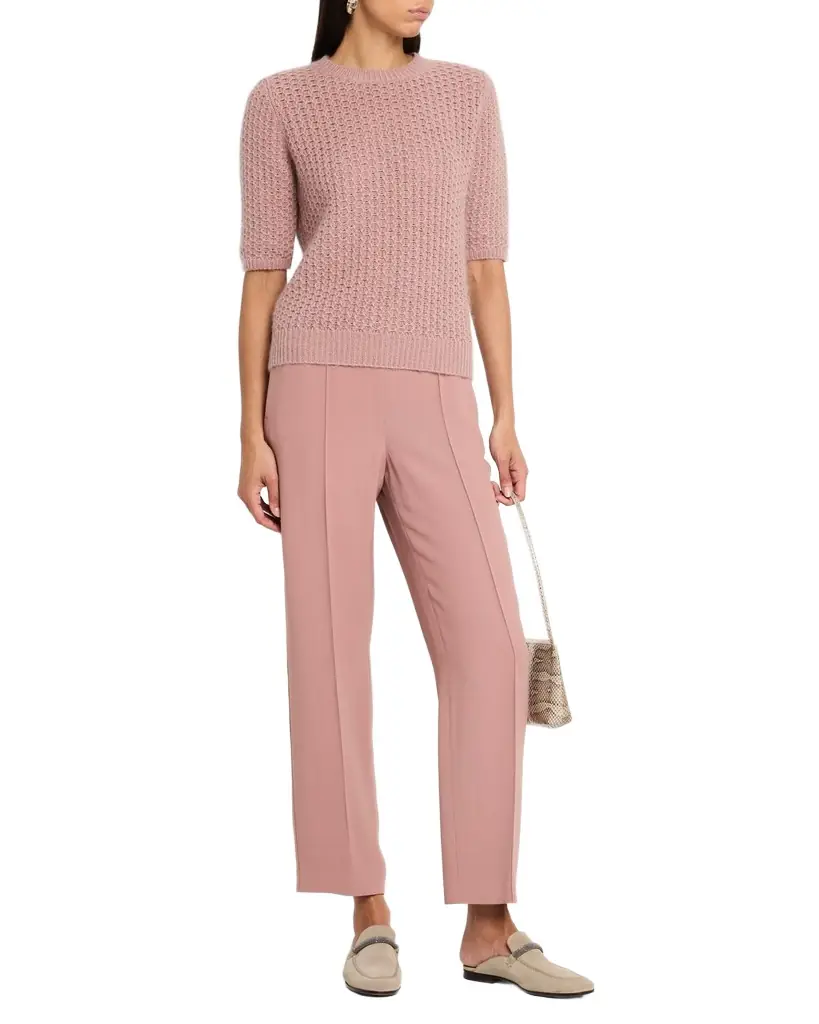 FABIANA FILIPPI Cropped Pintuck Cady Trousers | Image 1 FABIANA FILIPPI Cropped Pintuck Cady Trousers | Image 1
