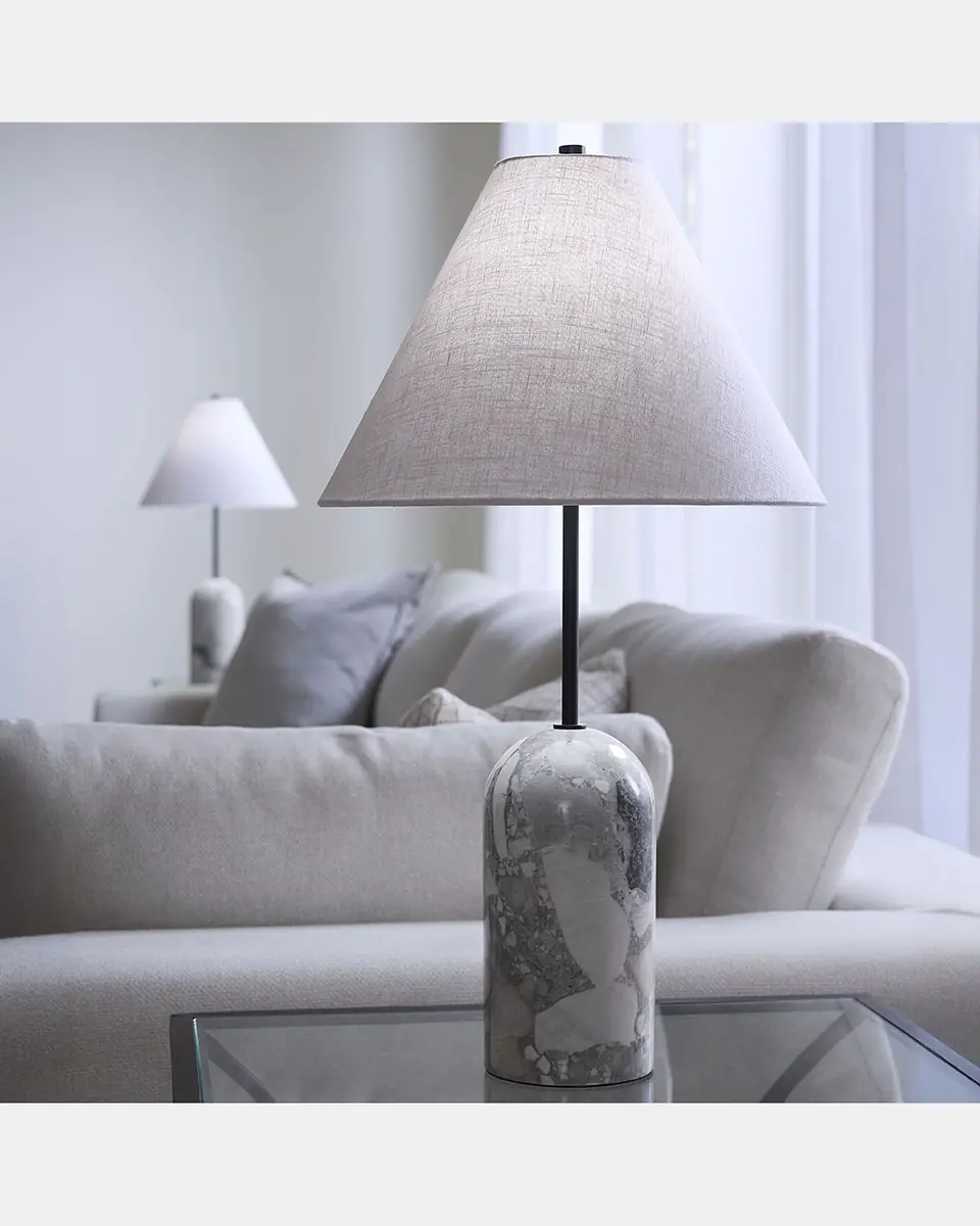 Jamie Young Holt Travertine Table Lamp, 28" | Thumbnail 2