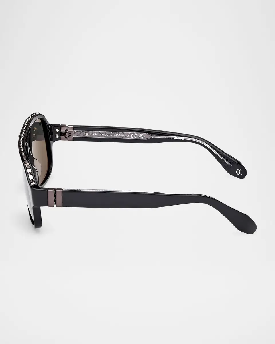 Christian Louboutin Roller Spiked Aviator Sunglasses | Thumbnail 3 Christian Louboutin Roller Spiked Aviator Sunglasses | Thumbnail 3