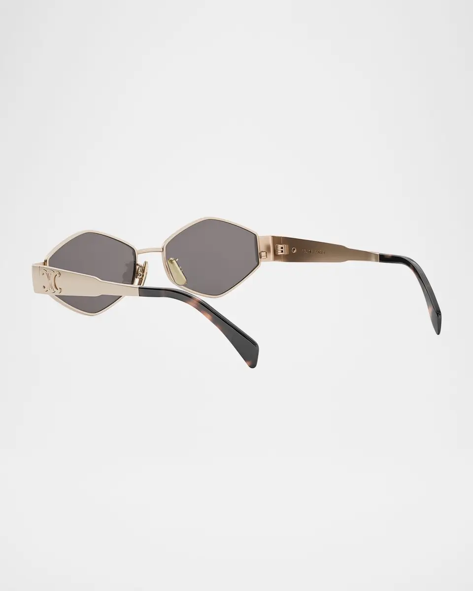 Celine Men's Triomphe Metal and Nylon Oval Sunglasses | Thumbnail 2 Celine Men's Triomphe Metal and Nylon Oval Sunglasses | Thumbnail 2