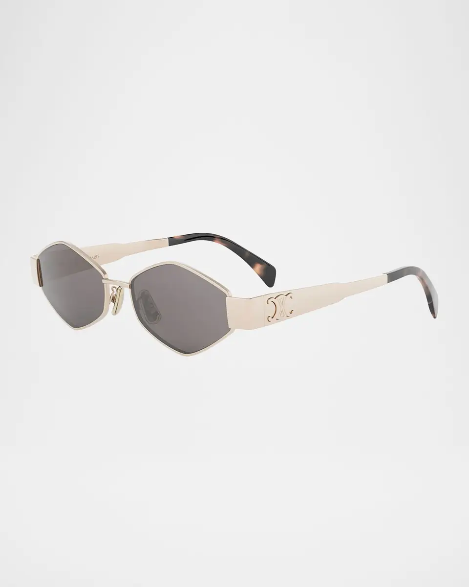 Celine Men's Triomphe Metal and Nylon Oval Sunglasses | Thumbnail 3 Celine Men's Triomphe Metal and Nylon Oval Sunglasses | Thumbnail 3