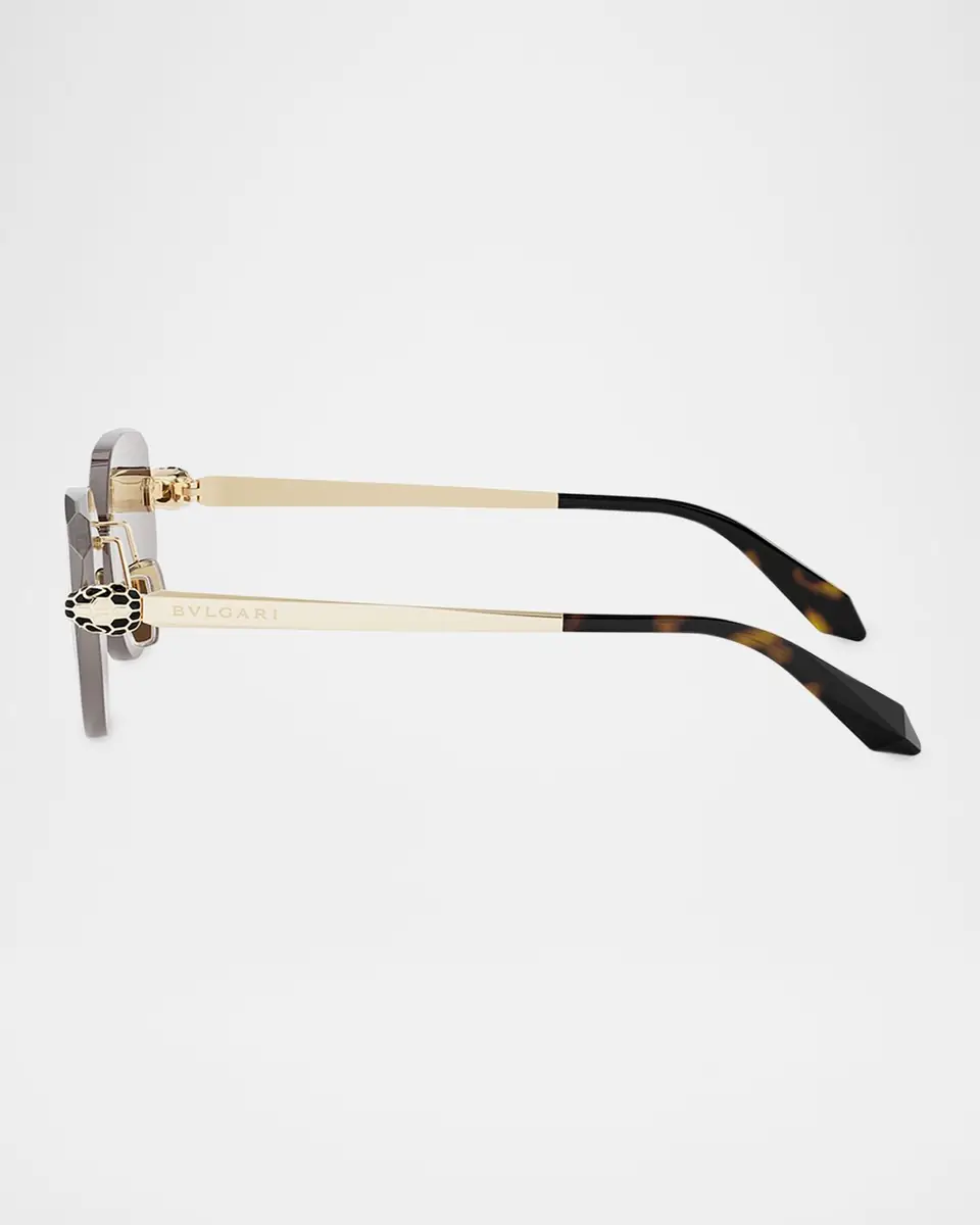 BVLGARI Serpenti Forever Rimless Oval Metal Sunglasses | Thumbnail 4 BVLGARI Serpenti Forever Rimless Oval Metal Sunglasses | Thumbnail 4