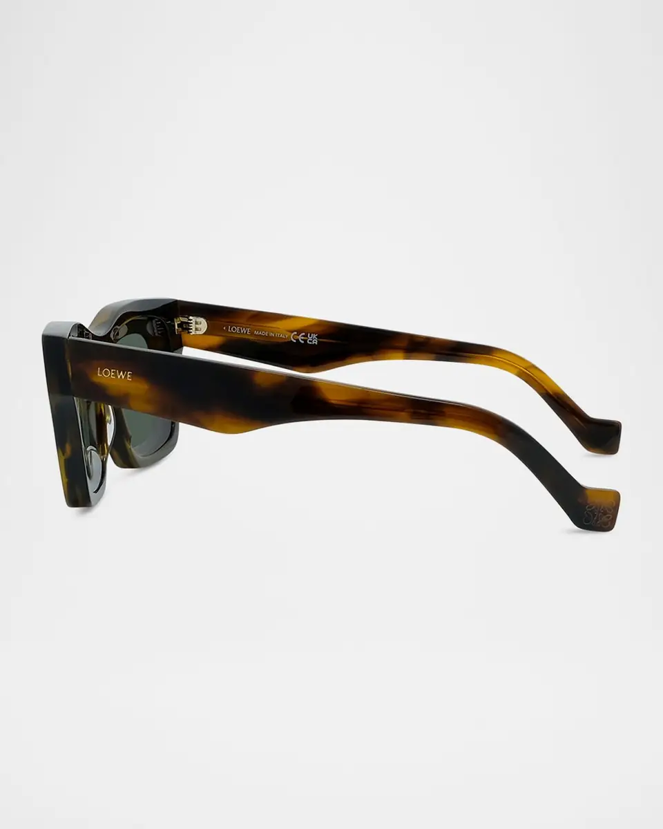 Loewe Men's Signature Layered Acetate Square Sunglasses | Thumbnail 3 Loewe Men's Signature Layered Acetate Square Sunglasses | Thumbnail 3