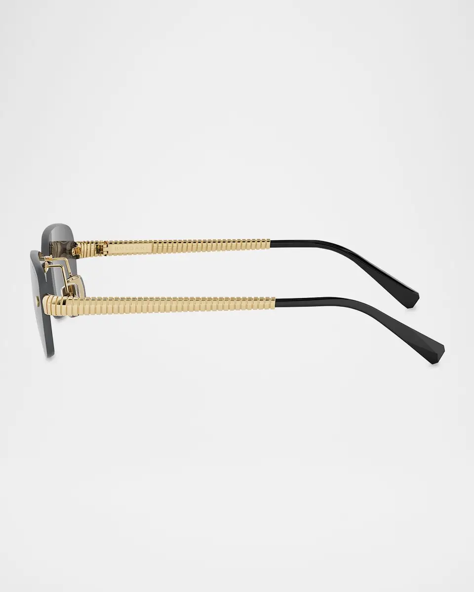 BVLGARI Tubogas Rimless Metal Rectangular Sunglasses | Thumbnail 3 BVLGARI Tubogas Rimless Metal Rectangular Sunglasses | Thumbnail 3