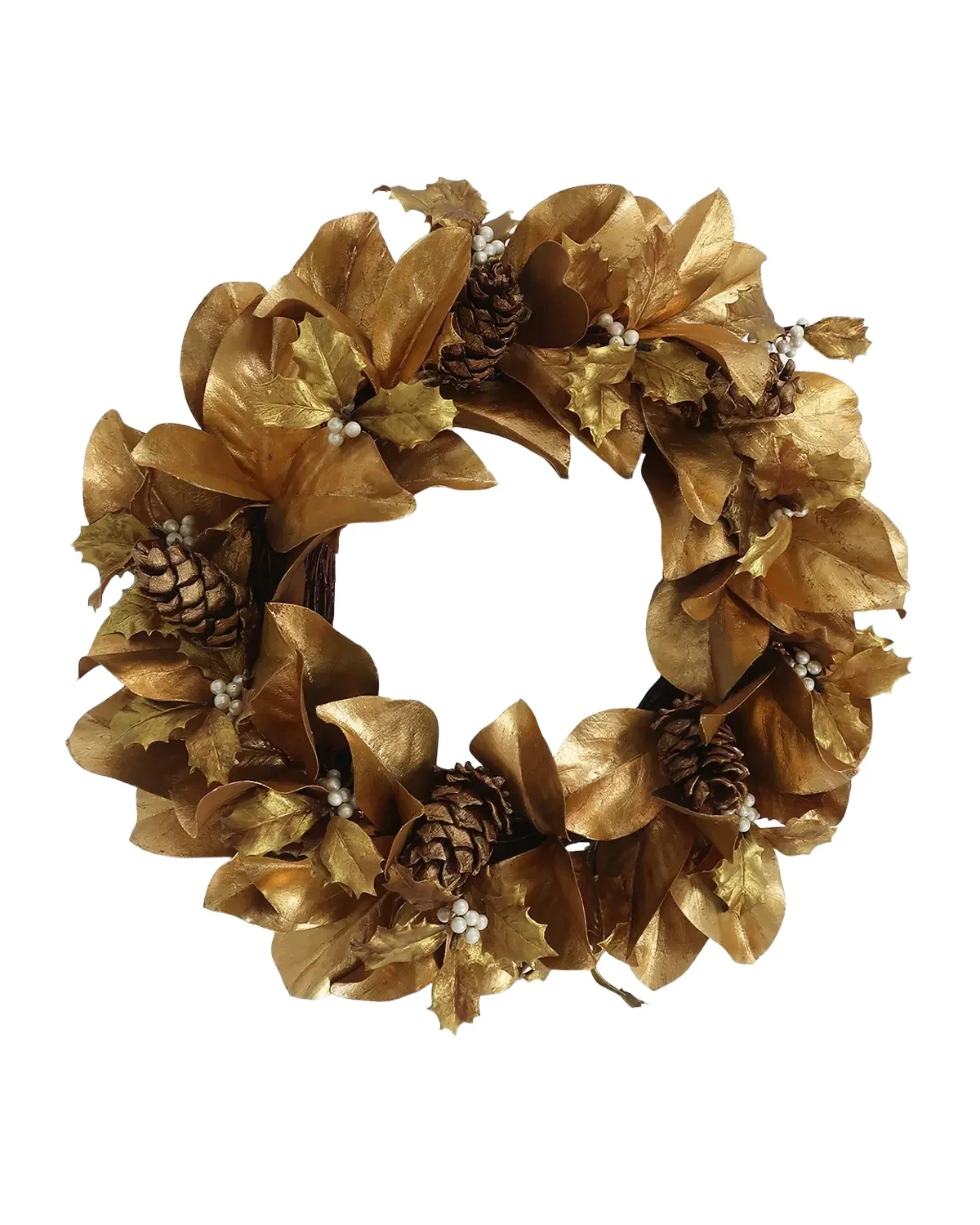 Winward Home Golden Magnolia Leaf 24" Wreath