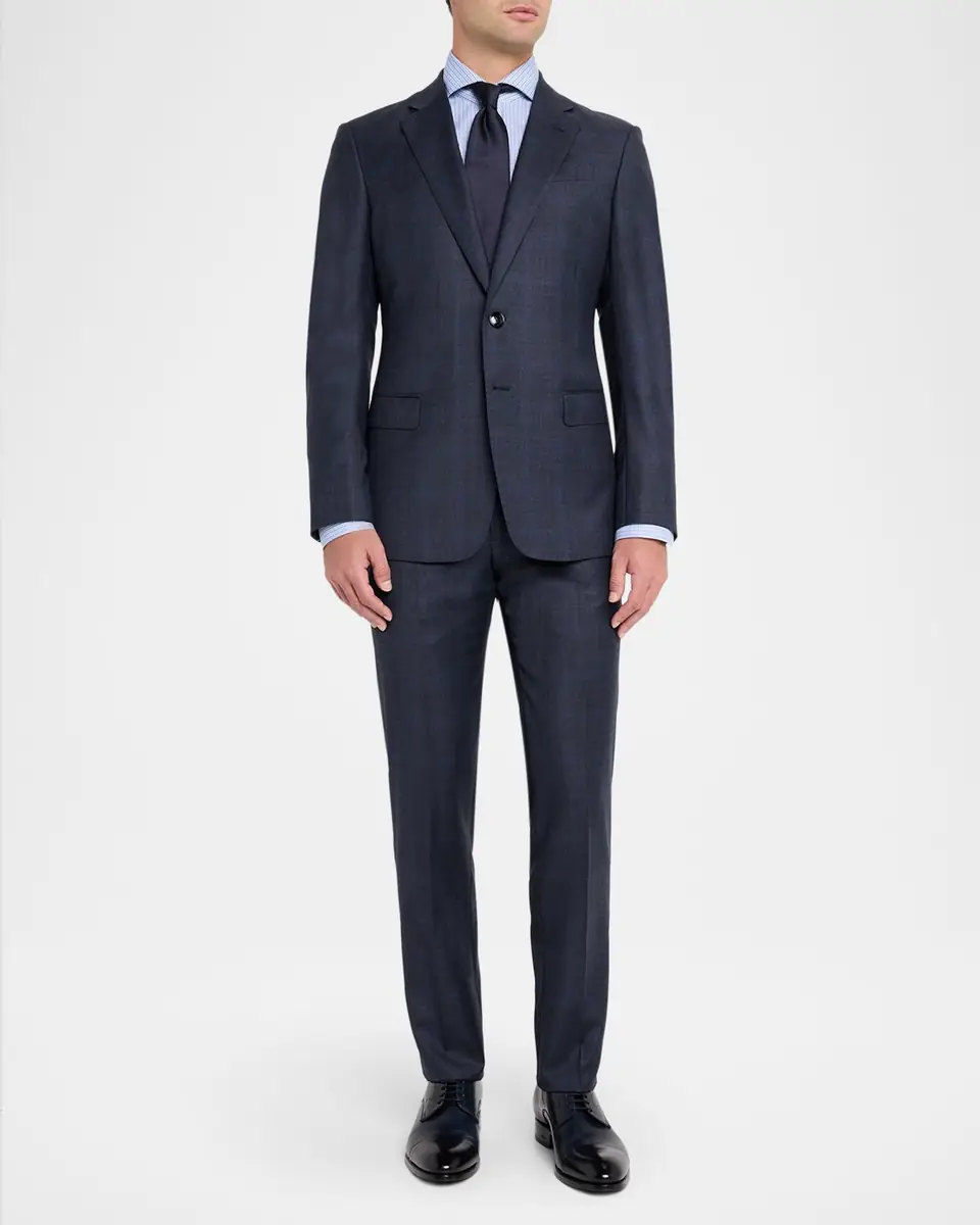 Giorgio Armani Men's Subtle Windowpane Two-Piece Suit | Thumbnail 2 Giorgio Armani Men's Subtle Windowpane Two-Piece Suit | Thumbnail 2
