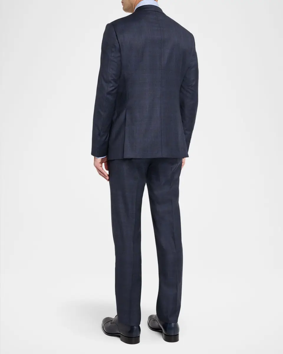 Giorgio Armani Men's Subtle Windowpane Two-Piece Suit | Thumbnail 3 Giorgio Armani Men's Subtle Windowpane Two-Piece Suit | Thumbnail 3