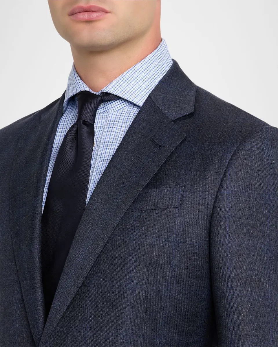 Giorgio Armani Men's Subtle Windowpane Two-Piece Suit | Thumbnail 6 Giorgio Armani Men's Subtle Windowpane Two-Piece Suit | Thumbnail 6