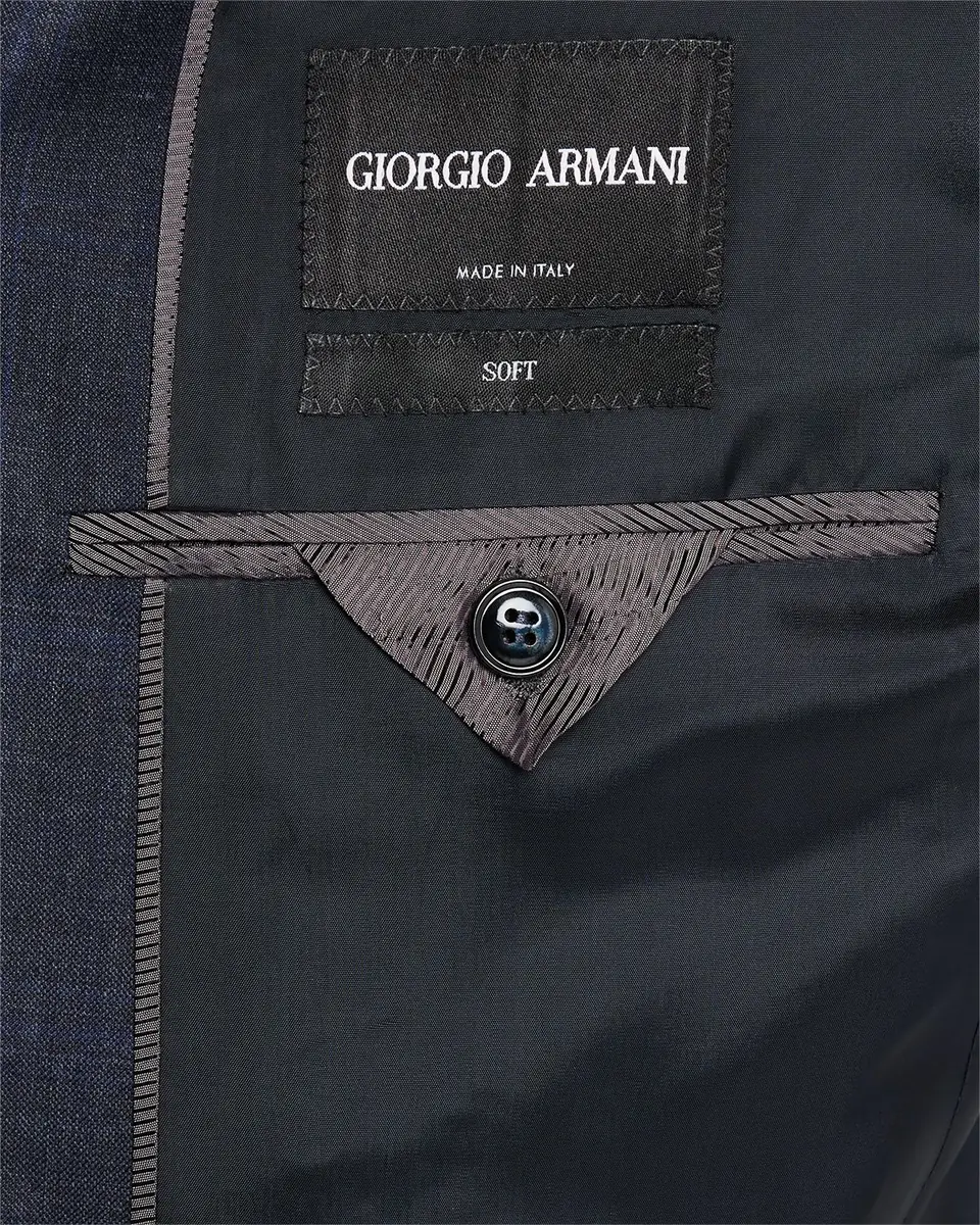 Giorgio Armani Men's Subtle Windowpane Two-Piece Suit | Thumbnail 7 Giorgio Armani Men's Subtle Windowpane Two-Piece Suit | Thumbnail 7