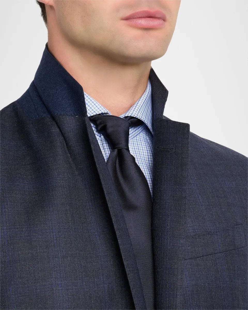 Giorgio Armani Men's Subtle Windowpane Two-Piece Suit | Thumbnail 8 Giorgio Armani Men's Subtle Windowpane Two-Piece Suit | Thumbnail 8